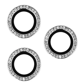  Edzett üveg HARD DIAMOND kamerához (LENCSE) iPhone 16 Pro/16 Pro Max, ezüst (3 lencse)