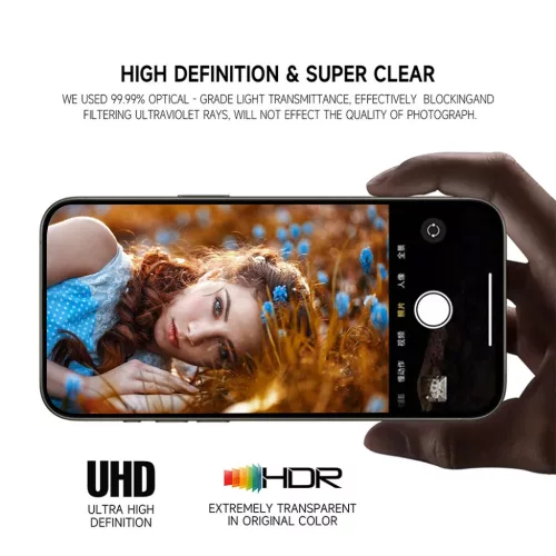  iPhone 13/13 Mini átlátszó Edzett üveg Tel Protect 3D lencsevéd�-5900217467359 10 kép
