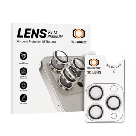   Tel Protect 3D lencsevédő üvegfólia a kamera számára iPhone 14 Pro/14 Pro Max (3 lencse) átlátszó üvegfólia
