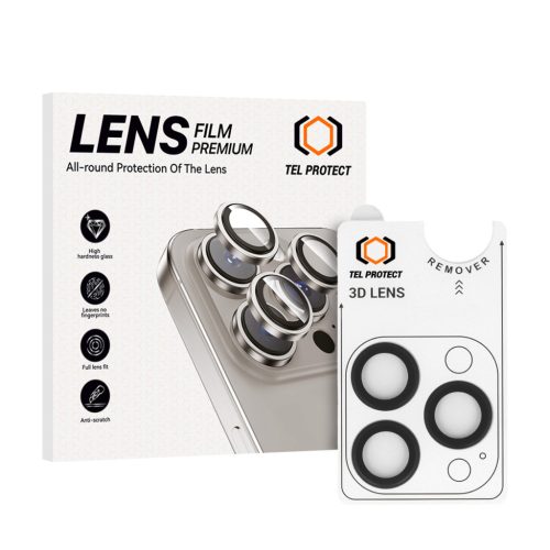 Edzett üveg Tel Protect 3D Lencsevédő iPhone 14 Pro/14 Pro Max feke-5900217467434 1 kép
