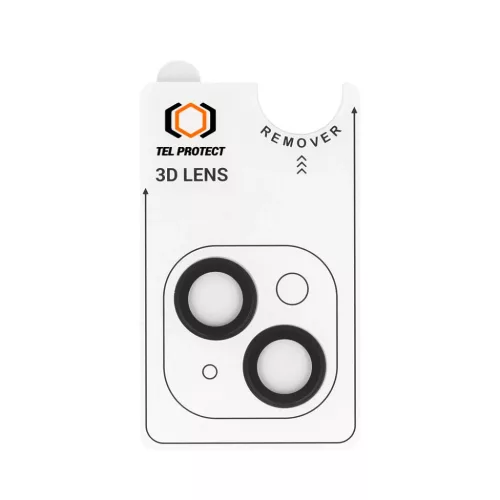 Edzett üveg Tel Protect 3D lencsevédő iPhone 15/15 Plus fekete (2 d-5900217467465 2 kép