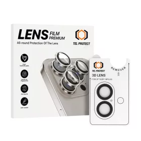   Tel Protect 3D kamera lencsevédő üvegfólia iPhone 16/16 Plus fekete (2 darabos lencse)