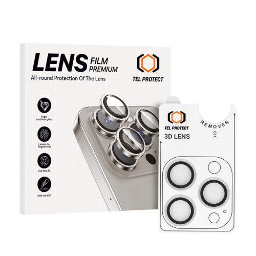 Tel Protect 3D kamera lencsevédő üveg iPhone 16 Pro/16 Pro Max kés-5900217467526 13 kép