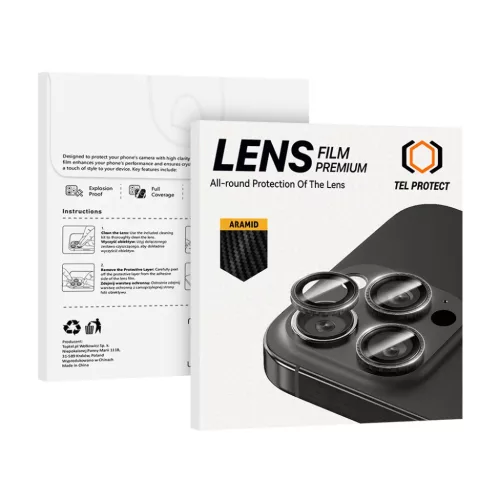 Tel Protect 3D Lencsevédő edzett üveg Aramid sorozat iPhone 13 Pro/-5900217477341 10 kép