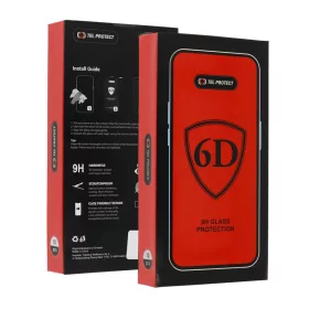    SAMSUNG GALAXY S26 ULTRA Fekete Tel Protect Teljes Ragasztású 6D Edzett Üveg (ujjlenyomat-feloldás támogatása) - 10 CSOMAG üvegfólia