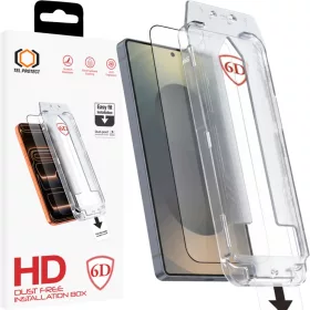   Samsung Galaxy S25 Ultra fekete Tel Protect Dust-Free Easy Fit Full Glue 6D edzett üveg (ujjlenyomat feloldással)