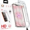  Apple iPhone 13 / 13 Pro / 16e / 17e fekete Tel Protect pormentes, könnyű beszerelésű, teljes ragasztású 6D edzett üvegfólia – 2 darabos csomag