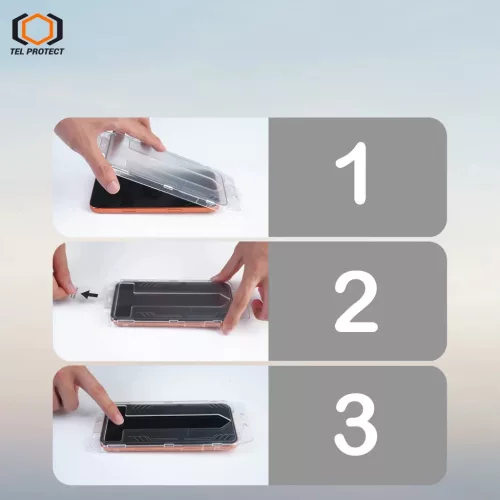 Iphone 14 Pro fekete Tel Protect Dust-Free Easy Fit Full Glue 6D edzet-5900217503408 2 kép