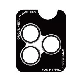    iPhone 17 Pro/17 Pro Max Ezüst Rock edzett üveg Pure Series kamera lencse (3 db lencse) üvegfólia