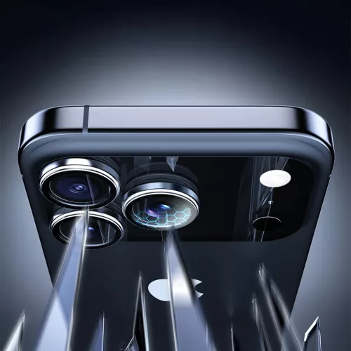  iPhone 17 Pro/17 Pro Max Ezüst Rock edzett üveg Pure Series kamera -6942433011335 5 kép