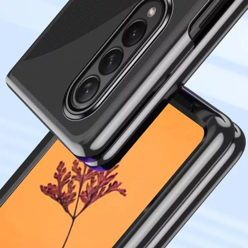 Plating Case tok Samsung Galaxy Z Fold 4 tok kék színű fém kerette-9145576266953 5 kép