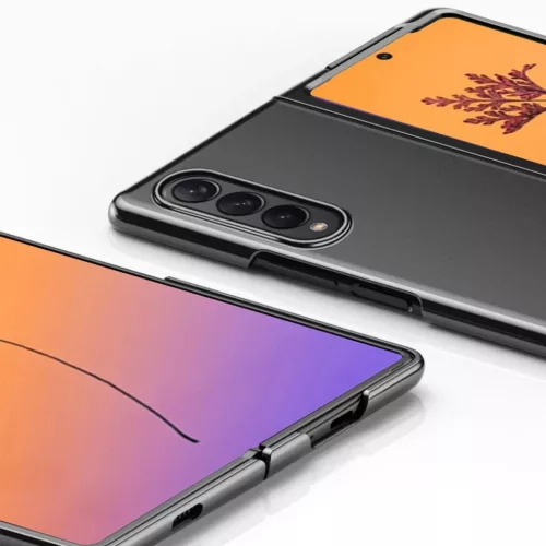 Plating Case tok Samsung Galaxy Z Fold 4 tok kék színű fém kerette-9145576266953 8 kép