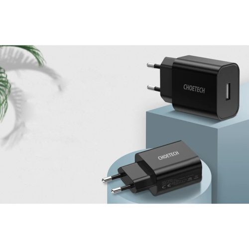 Fali töltő Choetech Q5002 12W USB-A (fekete)-6971824977004 4 kép