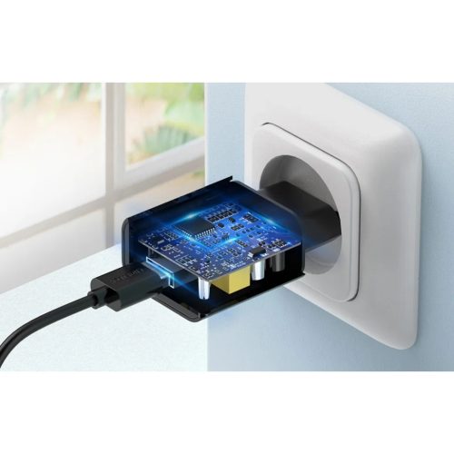 Fali töltő Choetech Q5002 12W USB-A (fekete)-6971824977004 5 kép