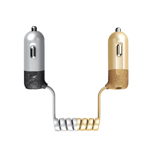 Remax Finchy szivargyújtós autós töltő Lightning/Micro USB kábel-6954851256878 2 kép