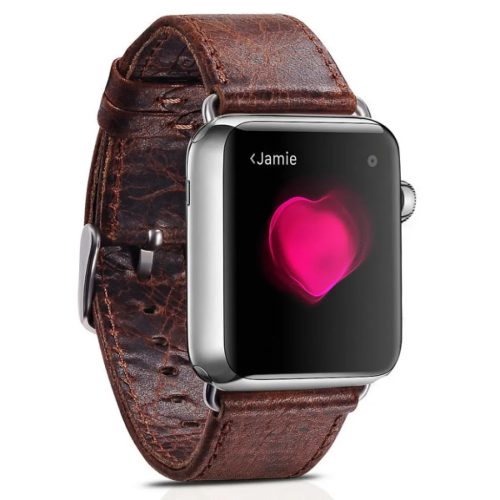 Apple Watch Watch 8/7/6/5/4/3/2/SE (41/40/38mm) iCarer valódi bőr ó-6958955805086 1 kép