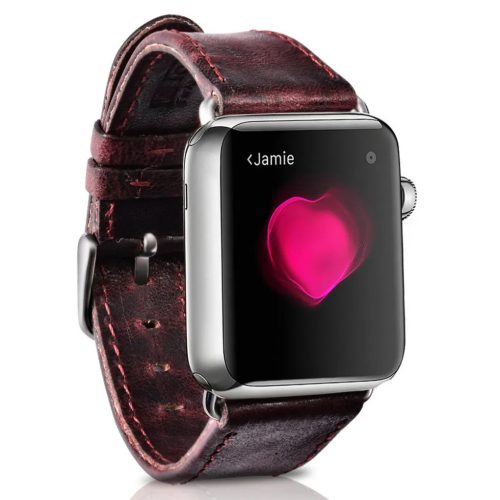 Apple Watch Watch 8/7/6/5/4/3/2/SE (41/40/38mm) iCarer valódi bőr ó-6958955820607 10 kép