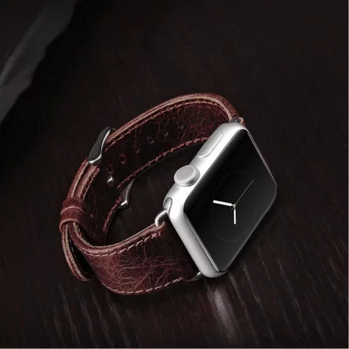 Apple Watch Watch 8/7/6/5/4/3/2/SE (41/40/38mm) iCarer valódi bőr ó-6958955820607 6 kép