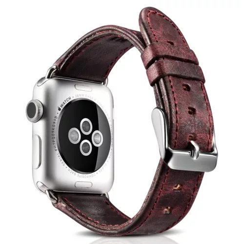 Apple Watch Watch 8/7/6/5/4/3/2/SE (41/40/38mm) iCarer valódi bőr ó-6958955820607 9 kép