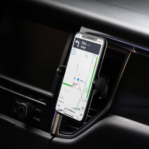 Remax autós telefontartó szellőzőre fekete színben-6954851286226 8 kép