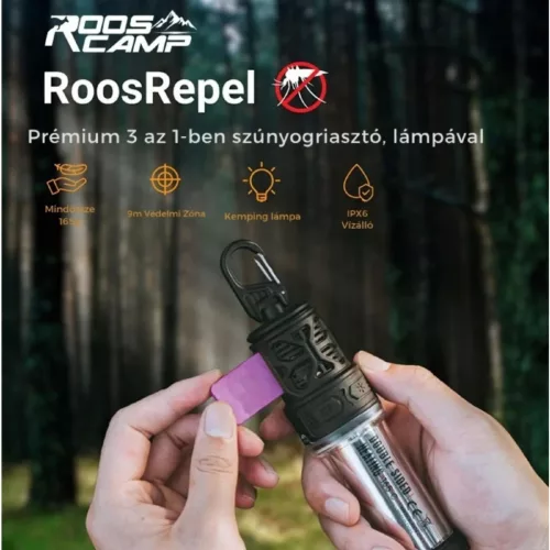 RoosCamp ROOSREPELT szúnyogriasztó, 5000mAh akkumulátor, vésztölt-6977911890232 5 kép