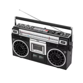   SAL RRT BROOKLYN sztereó kazettás rádiós magnó, Bluetooth, USB, microSD, MP3, felvétel, 4-sávos rádió, multimédia
