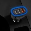 Dudao univerzális autós töltő 3xUSB gyorstöltéssel 3.0 QC3.0 2.4-6970379615812 8 kép