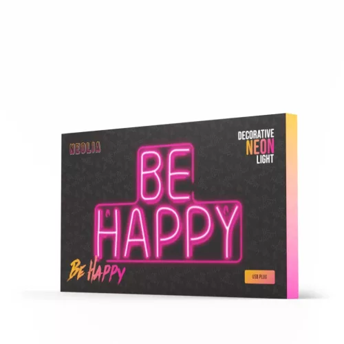 Neon PLEXI LED BE HAPPY pink NNE10 Neolia LED Világítás-5900495064127 2 kép