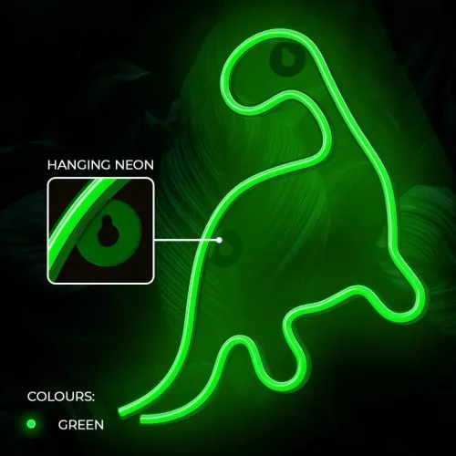 Neon LED Fény dinoszaurusz zöld NNE01 Neolia-5900495064097 5 kép