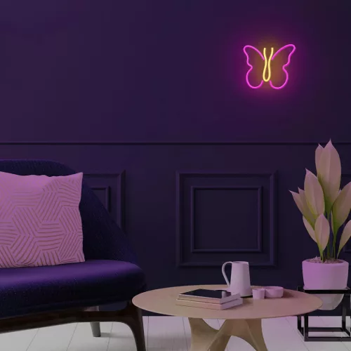 Neon LED Fény PILLANGÓ rózsaszín NNE03 Neolia-5900495060235 7 kép