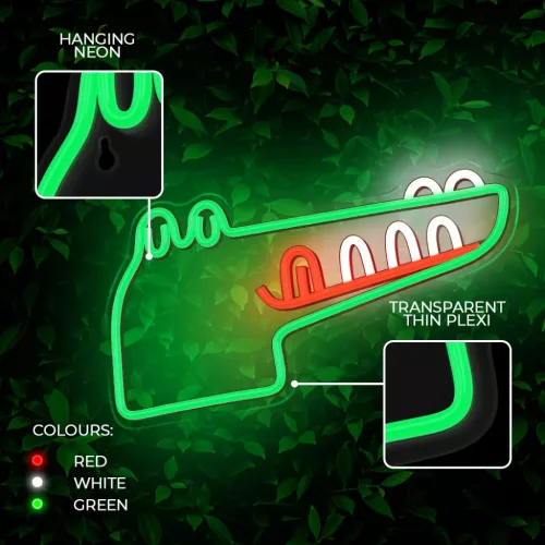 Neon PLEXI LED JURASSIC CROC zöld FLNJ03 Forever Light-5900495399694 5 kép