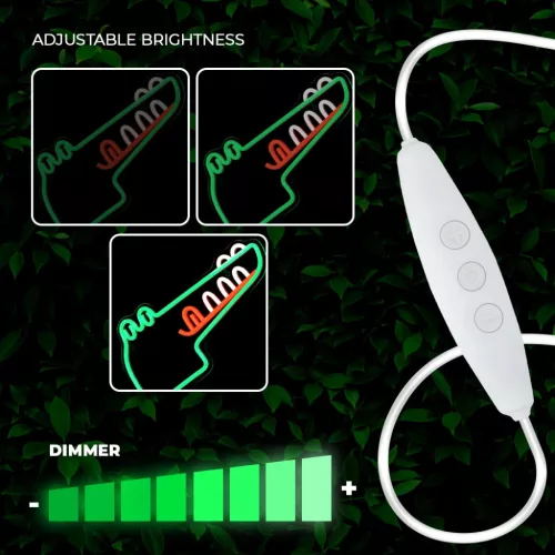 Neon PLEXI LED JURASSIC CROC zöld FLNJ03 Forever Light-5900495399694 7 kép