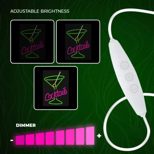 Neon PLEXI LED COCKTAILS rózsaszín zöld FPNE02X Forever Light-5900495454423 7 kép