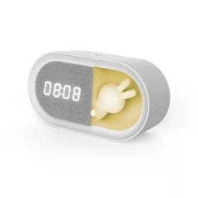 Ébresztőóra LED Nyuszis éjjeli fénnyel PURE FNL-05 INGRID fehér -5907457736481 1 kép