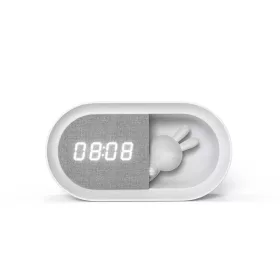 Ébresztőóra LED Nyuszis éjjeli fénnyel PURE FNL-05 INGRID fehér -5907457736481 2 kép