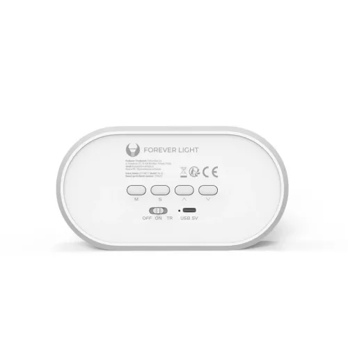 Ébresztőóra LED Nyuszis éjjeli fénnyel PURE FNL-05 INGRID fehér -5907457736481 3 kép