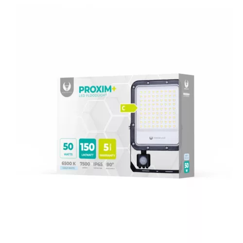 PROXIM+ LED reflektor 50W 6500K 7500lm PIR 230V IP65 Forever Light 150-5900495037268 7 kép