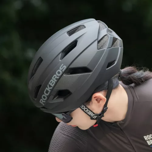Rockbros LK-15 Carbon Szálas Kerékpáros Sisak 58-62cm - Fekete-5907769382413 2 kép