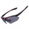 Rockbros 10141 fényre sötétedő UV400 biciklis szemüveg - piros-5907769312229 1 kép