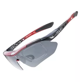 Rockbros 10141 fényre sötétedő UV400 biciklis szemüveg - piros-5907769312229 2 kép