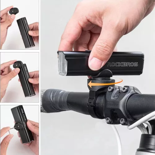 Rockbros 24610002001 kerékpár első lámpa 1000 lm + USB-C - USB-A k-5907769313394 3 kép
