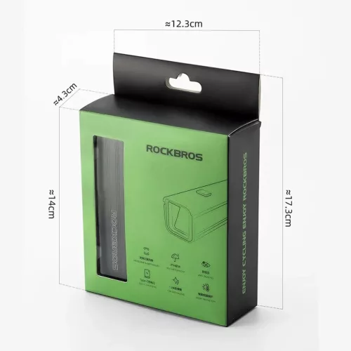 Rockbros RHL1500 első kerékpárlámpa 5000mAh 1500lm IPX6 - fekete-5907769364655 3 kép