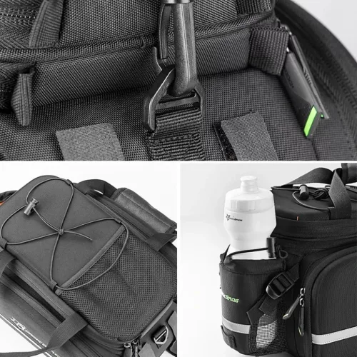 Rockbros A6-03BK biciklis táska hátsó csomagtartóra 35 l, kihajtha-5907769362170 5 kép