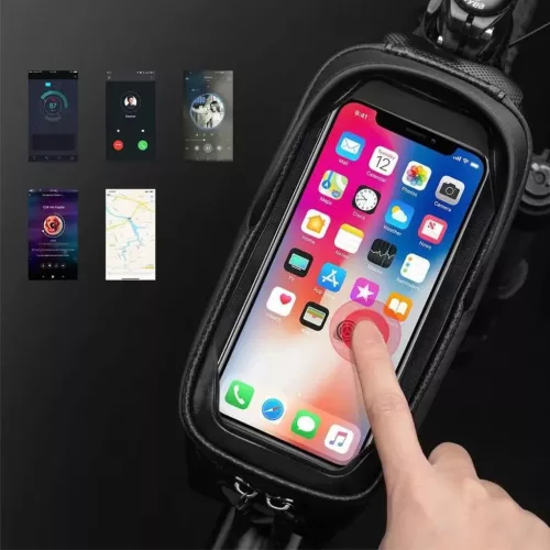 Rockbros B68 páncélozott kerékpártáska telefonzsebbel és borít�-5907769313103 7 kép