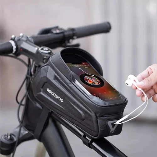 Rockbros B68 páncélozott kerékpártáska telefonzsebbel és borít�-5907769313103 8 kép