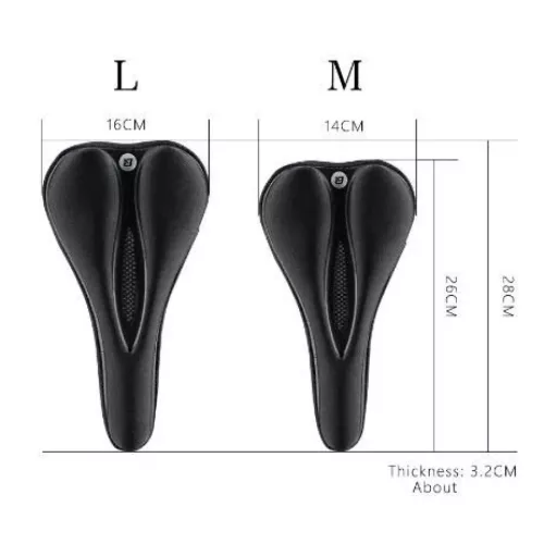 Rockbros LF047-S szilikon gél kerékpár üléshuzat M méret - feket-5907769313851 4 kép