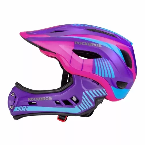 Rockbros TT-32SBPP-M gyerek kerékpáros sisak levehető állvédővel-5907769362217 2 kép