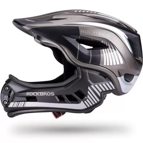 Gyermek kerékpáros sisak Rockbros TT-32SBTG-S levehető állvédőve-5907769312458 9 kép