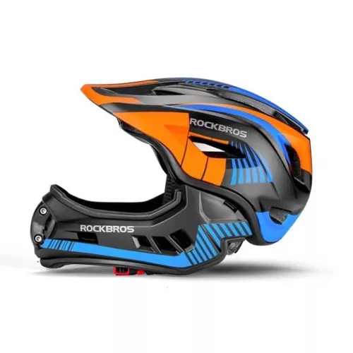 Rockbros TT-32SOBL-S gyerek kerékpáros sisak levehető állvédővel-5907769312472 2 kép