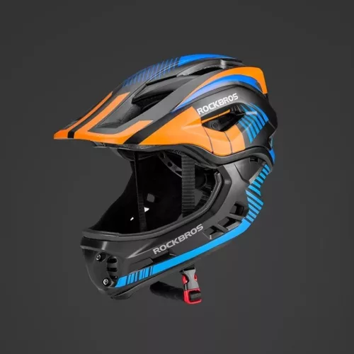 Rockbros TT-32SOBL-S gyerek kerékpáros sisak levehető állvédővel-5907769312472 7 kép